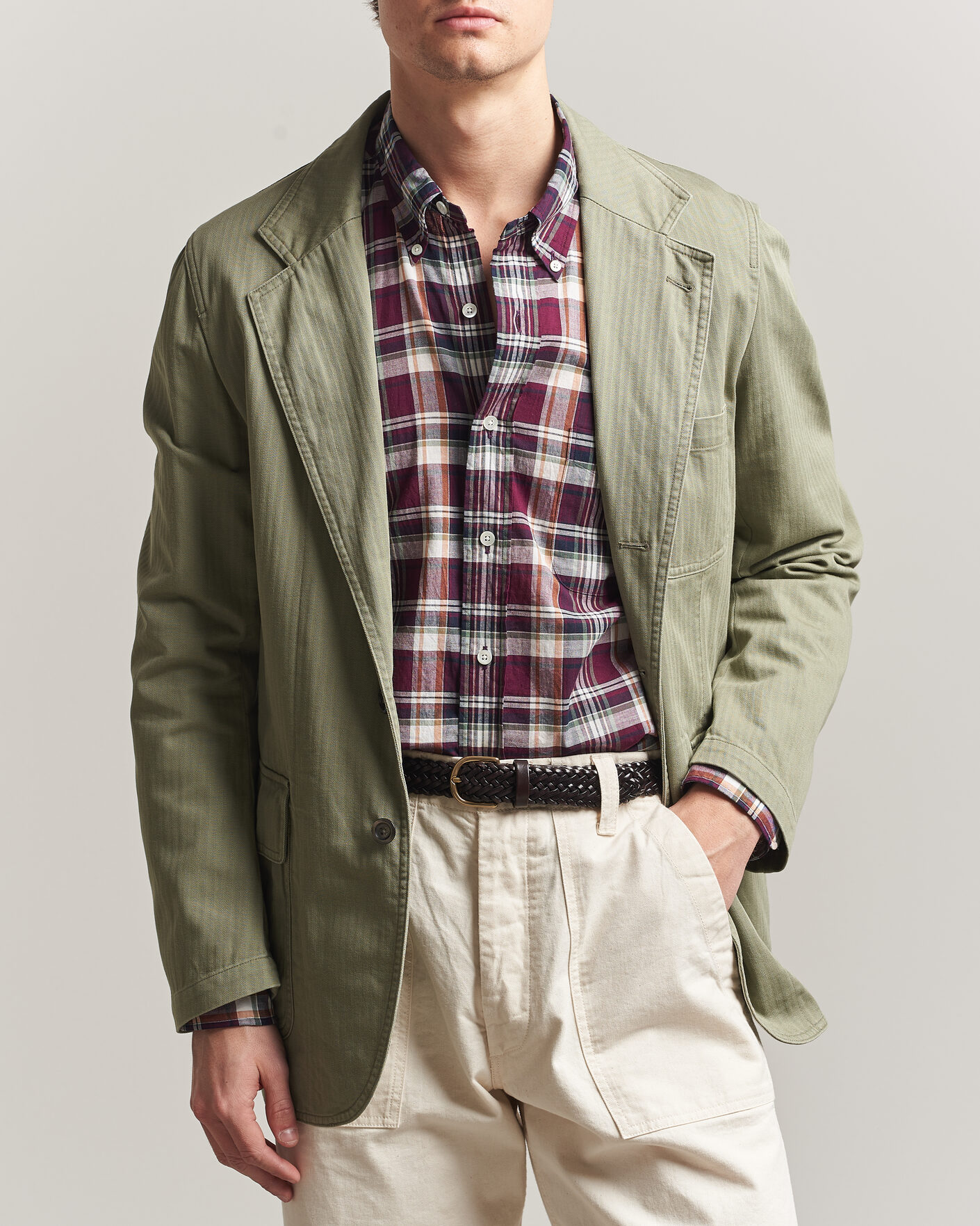 Mies | Pikkutakit | Drake's | MKI Herringbone Games Blazer Olive