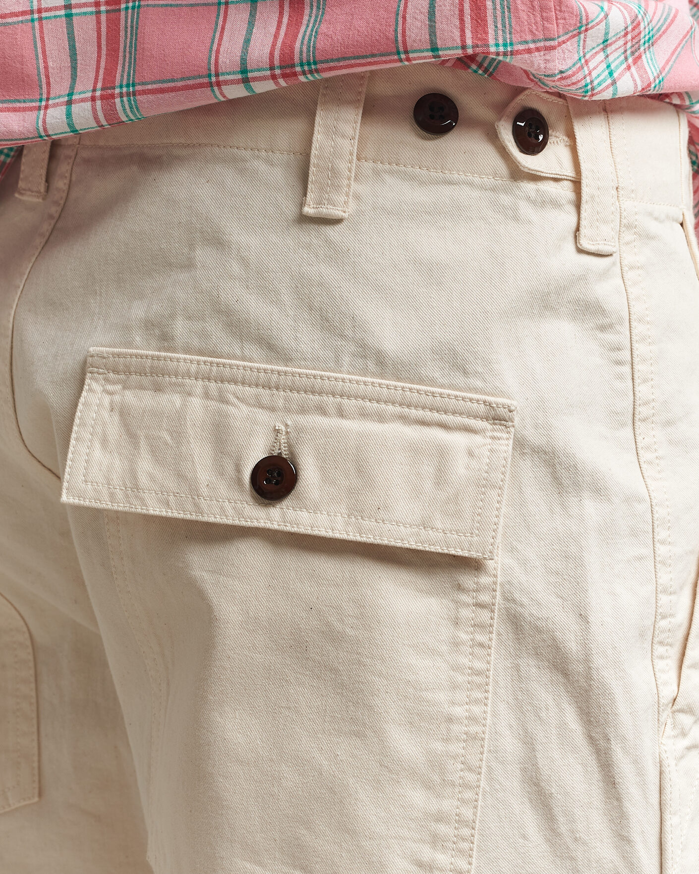 Mies | Housut | Drake's | Twill Fatigue Trousers Ecru