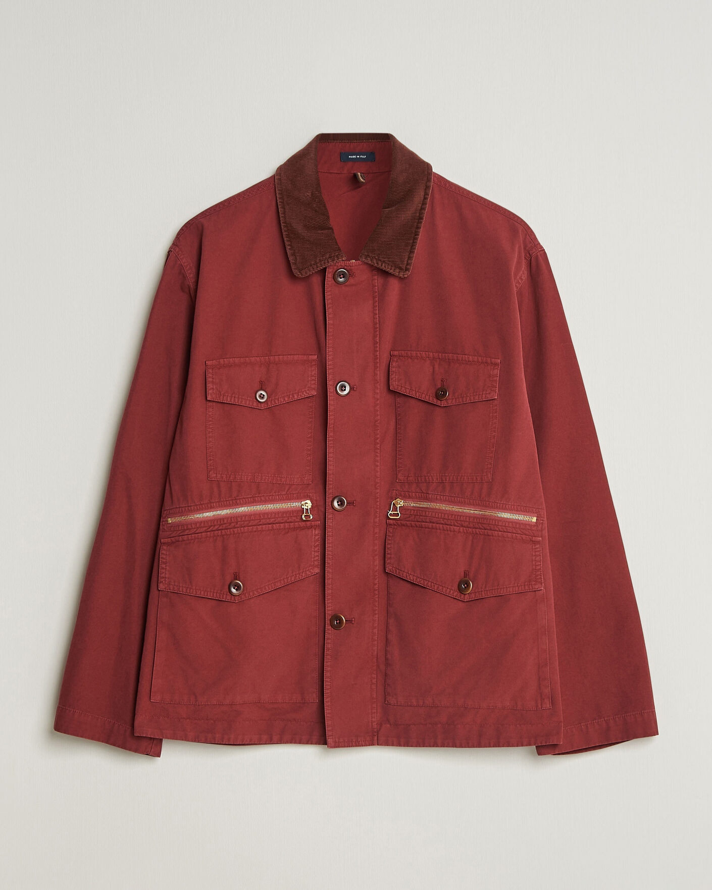 Mies | Takit | Drake's | Hiking Jacket Washed Red
