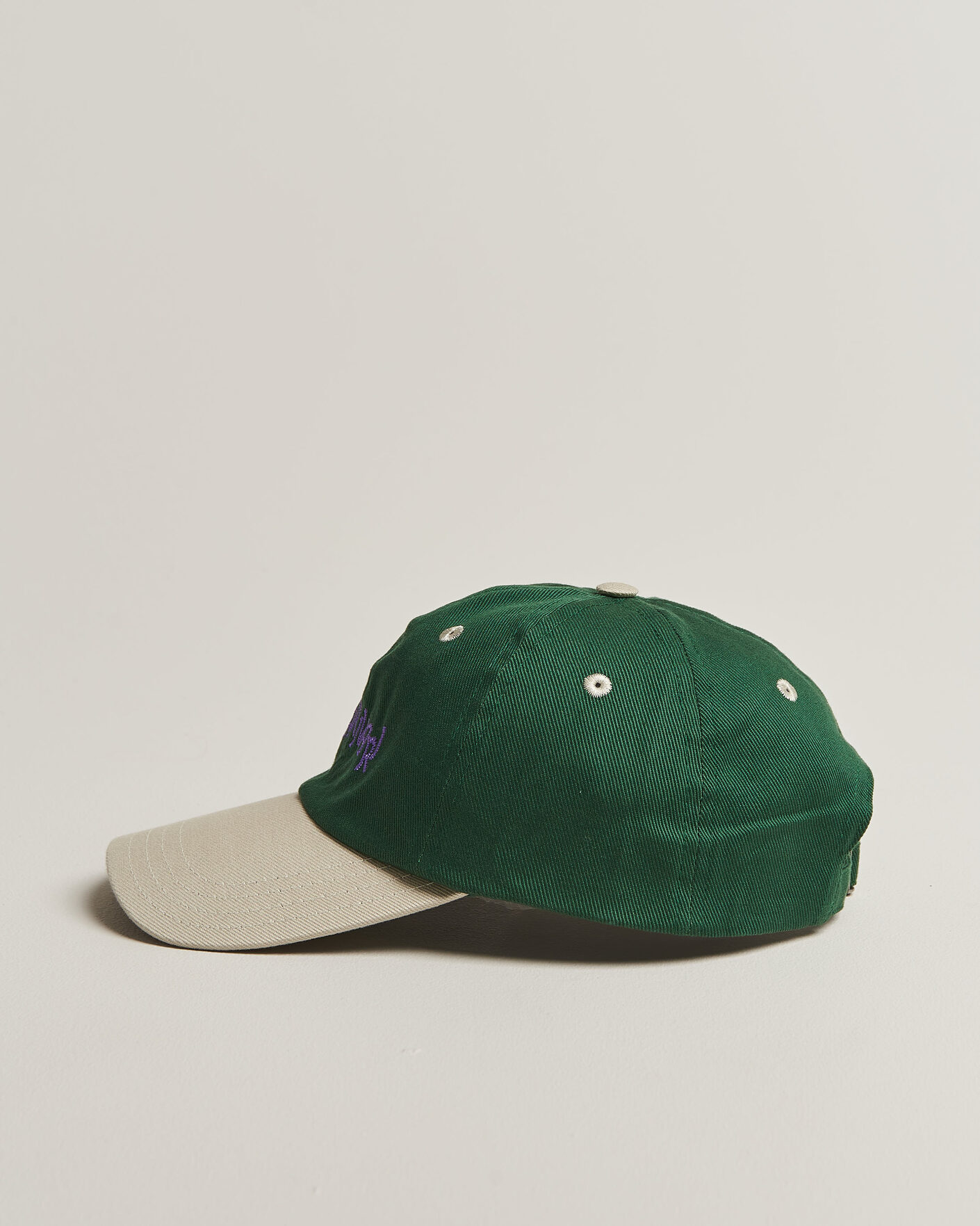 Mies | Päähineet | Drake's | Charivari Twill Baseball Cap Green/Ecru