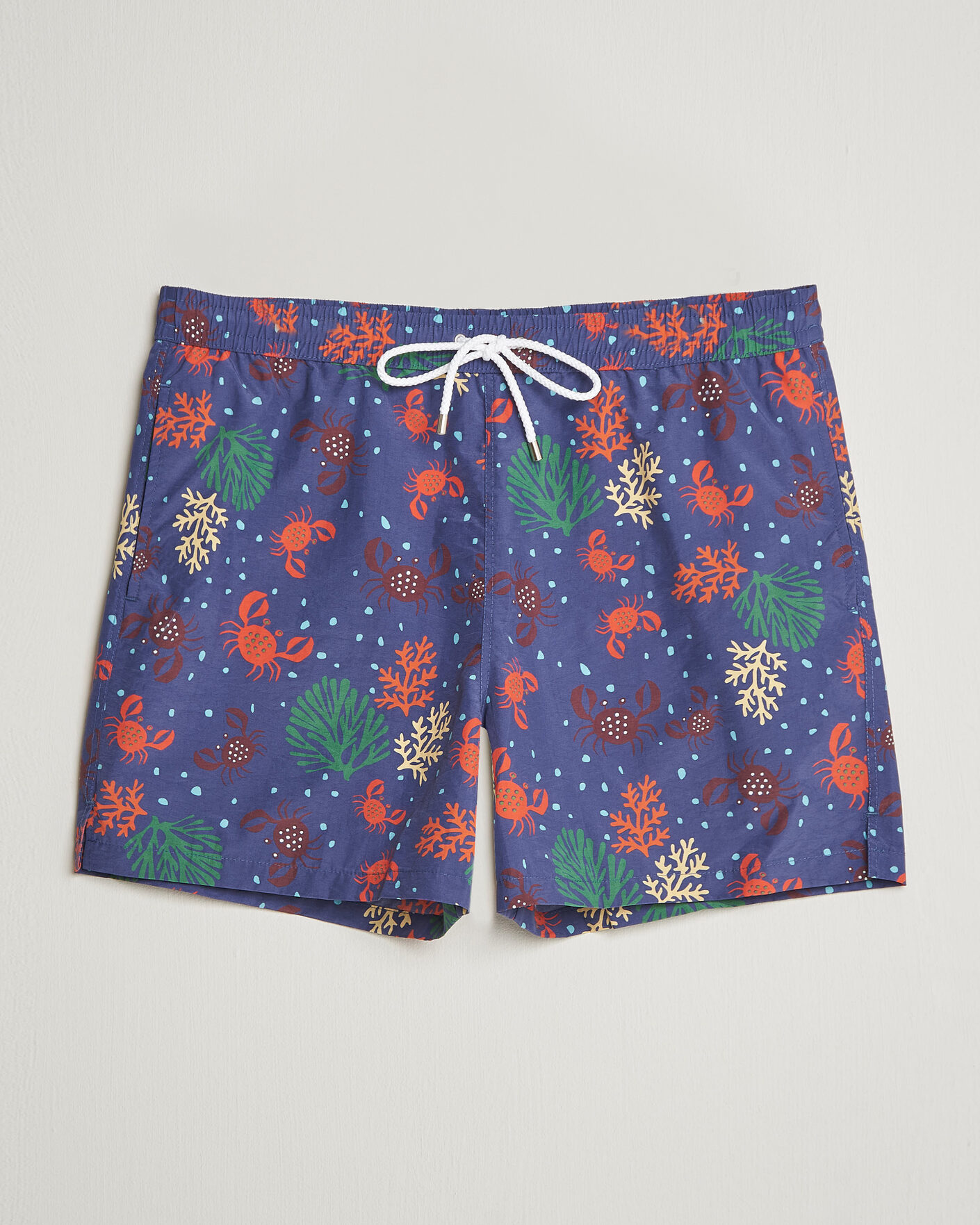 Mies | Uimahousut | Drake's | Crabs Drawstring Swimshorts Blue