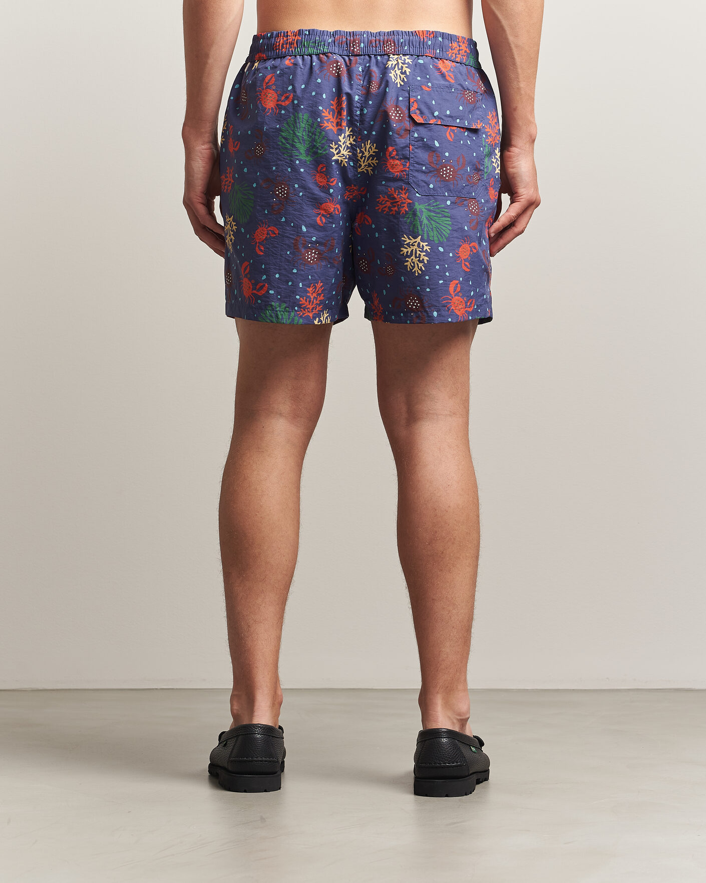 Mies | Uimahousut | Drake's | Crabs Drawstring Swimshorts Blue