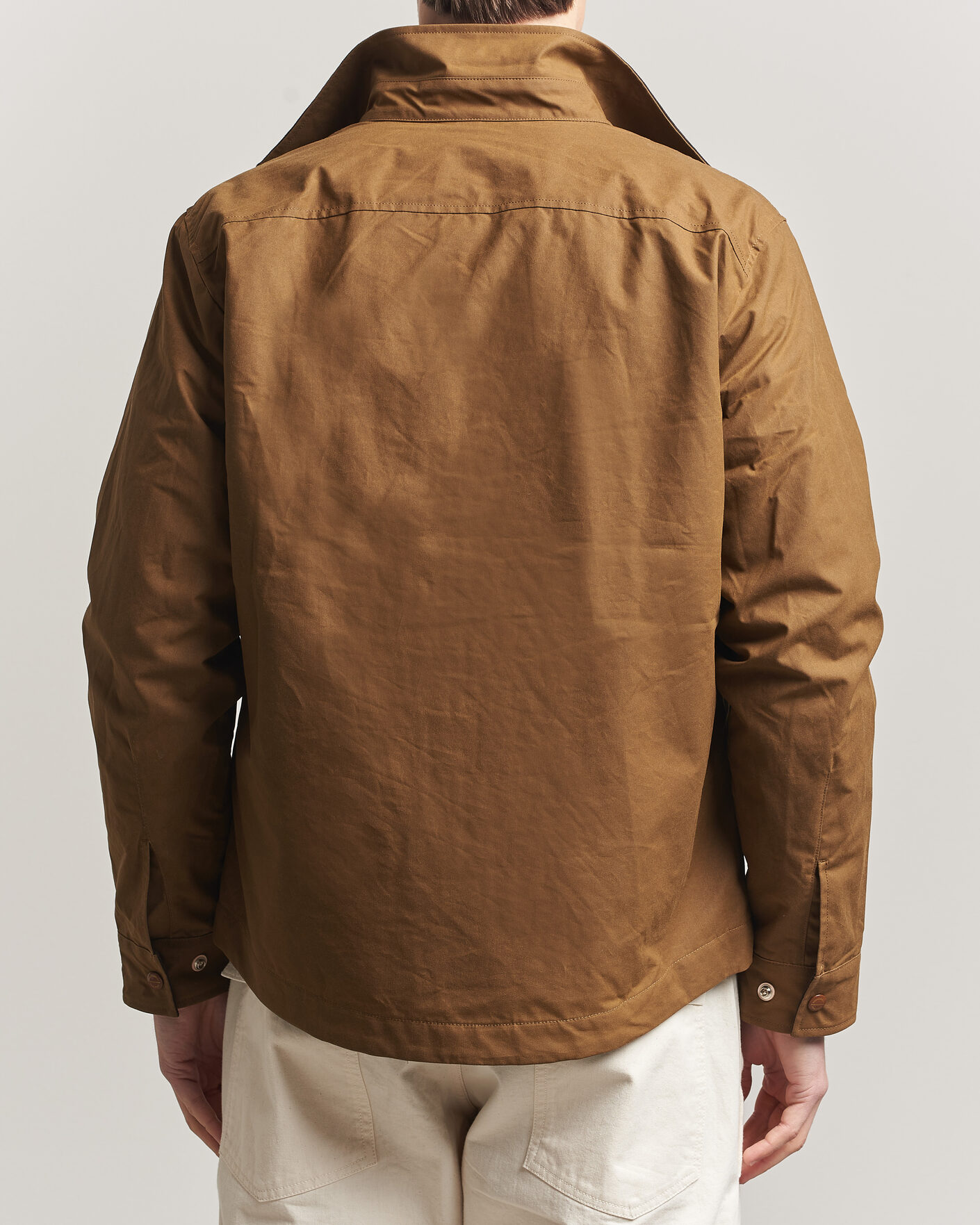 Mies | Takit | Manifattura Ceccarelli | Dry Wax Heavy Shirt Jacket Dark Tan