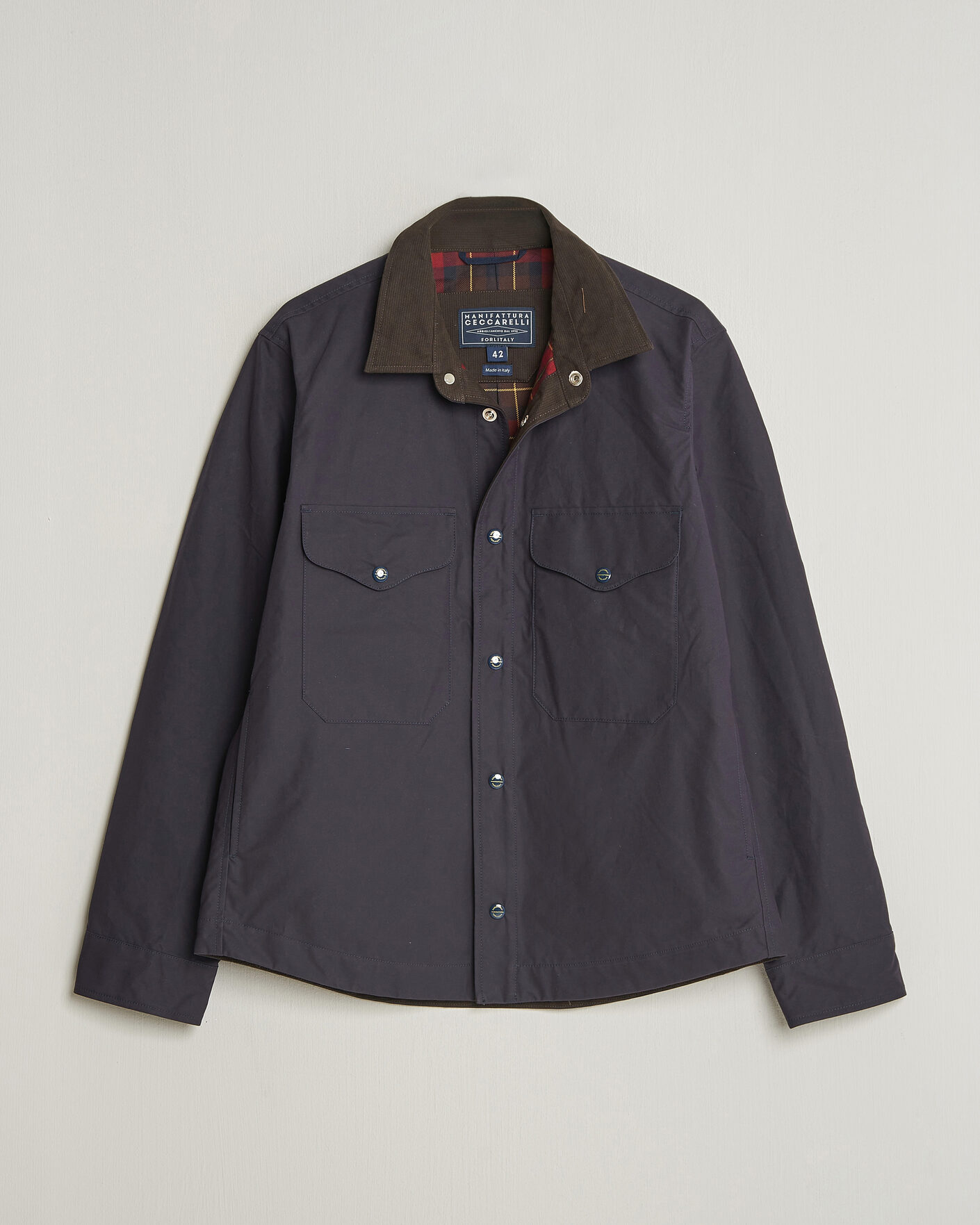 Mies | Takit | Manifattura Ceccarelli | Dry Wax Heavy Shirt Jacket Navy