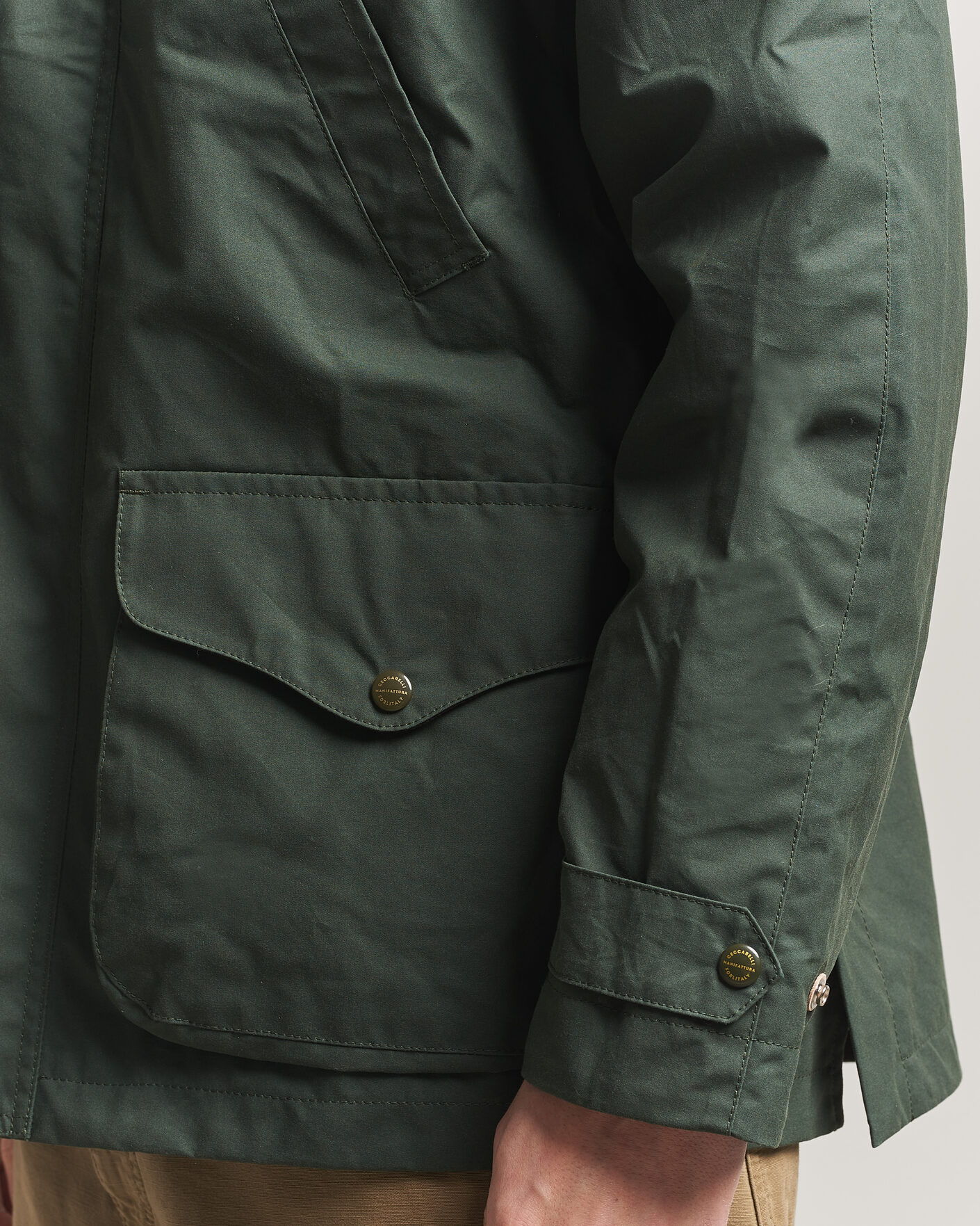 Mies | Takit | Manifattura Ceccarelli | Dry Wax Rain Caban Dark Green