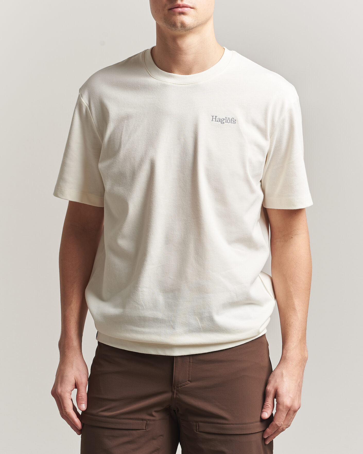 Mies | T-paidat | Haglöfs | Organic Cotton T-Shirt Soft White