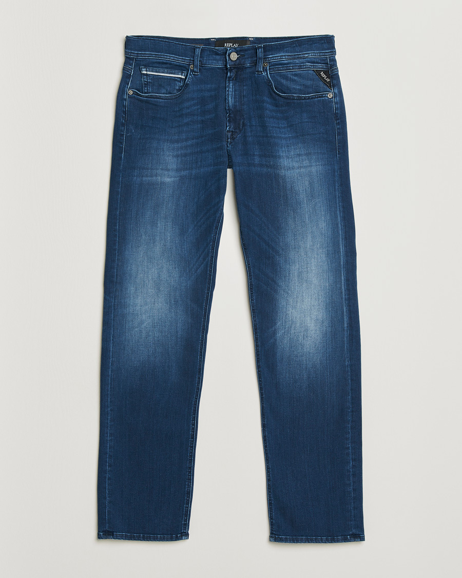 Mies | Farkut | Replay | Grover Straight Fit Hyperflex Jeans Dark Blue