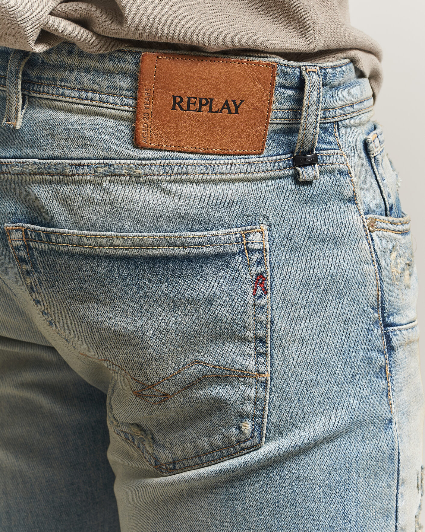 Mies | Farkut | Replay | Grover Sraight Fit 20 Years Wash Jeans Light Blue