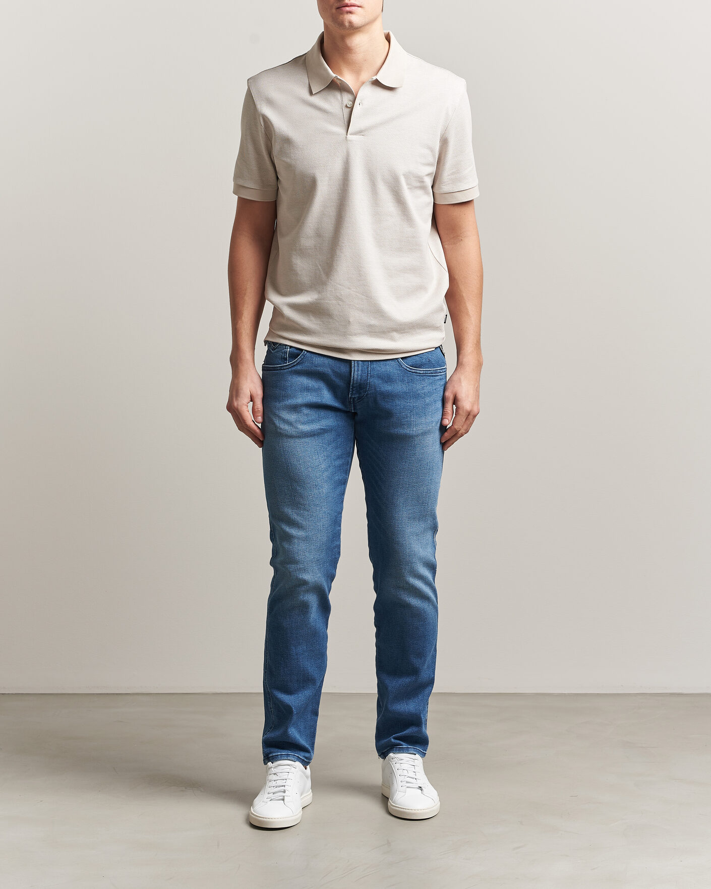 Mies | Farkut | Replay | Anbass Powerstretch Jeans Medium Blue