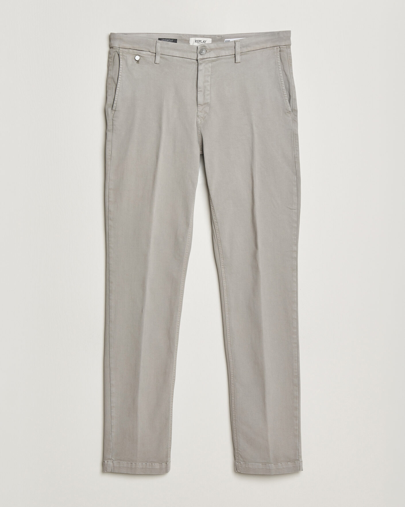 Mies | Housut | Replay | Benni Hyperflex X-Lite Chinos Light Grey