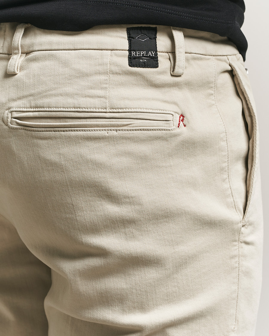 Mies | Housut | Replay | Benni Hyperflex X-Lite Chinos Ivory