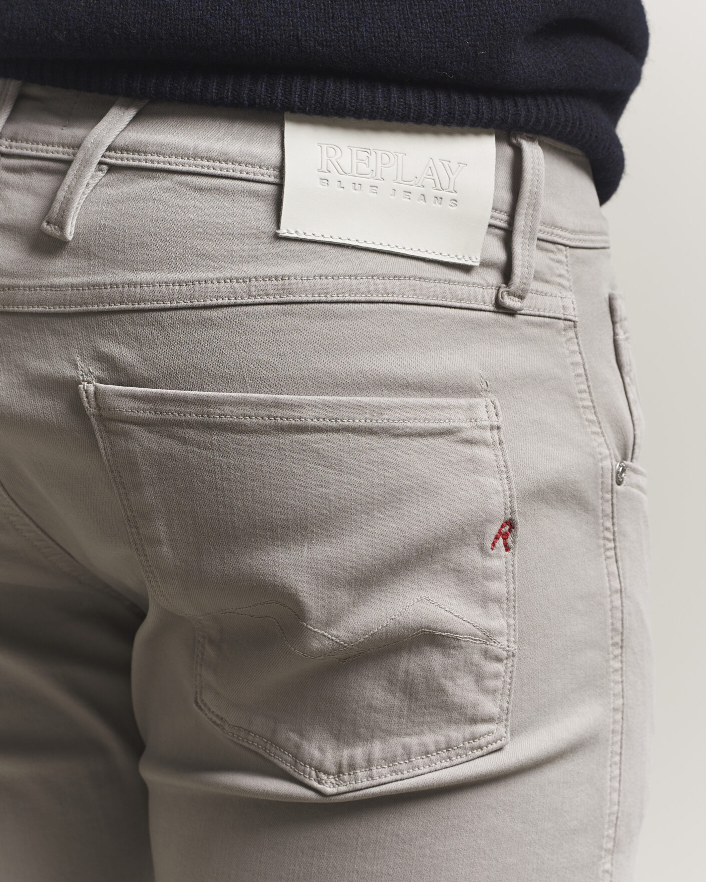 Mies | Housut | Replay | Anbass Hyperflex X.Lite 5-Pocket Pants Light Grey