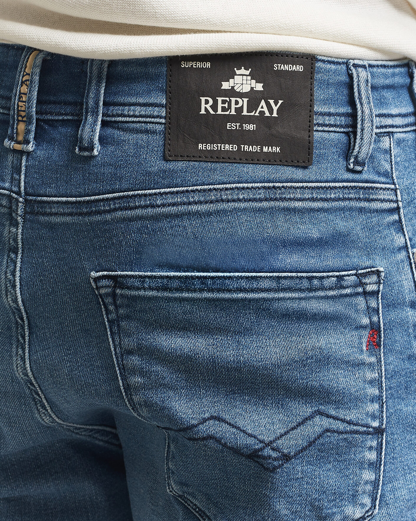 Mies | Shortsit | Replay | RBJ981 Stretch Denim Shorts Light Blue