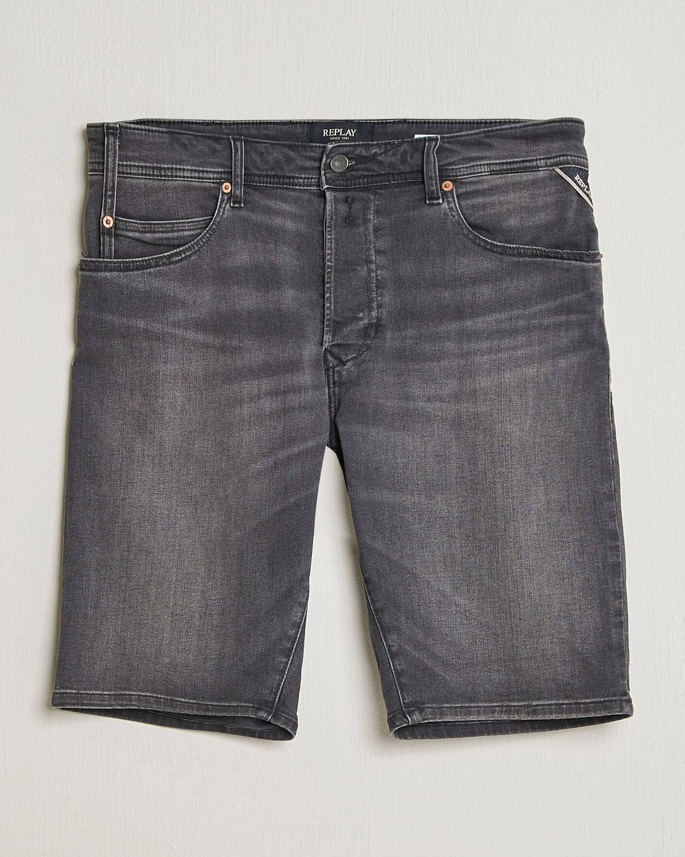 Mies | Shortsit | Replay | RBJ981 Stretch Denim Shorts Washed Black