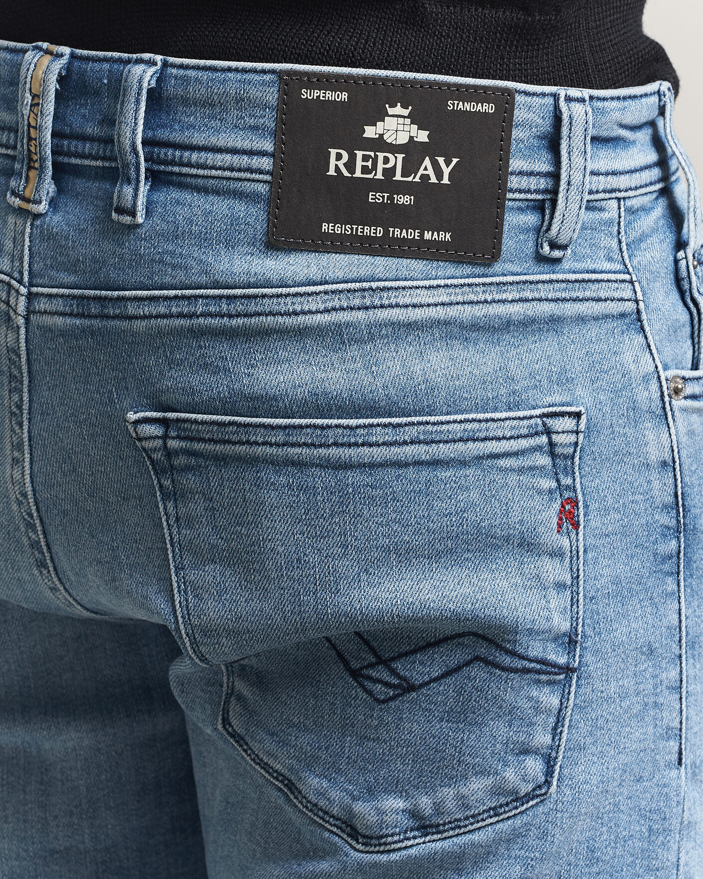 Mies | Shortsit | Replay | RBJ981 Stretch Denim Shorts Light Blue