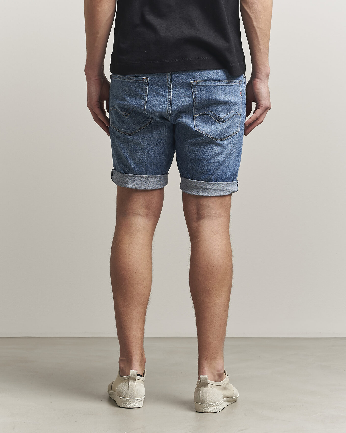 Mies | Shortsit | Replay | RBJ981 Stretch Denim Shorts Light Blue