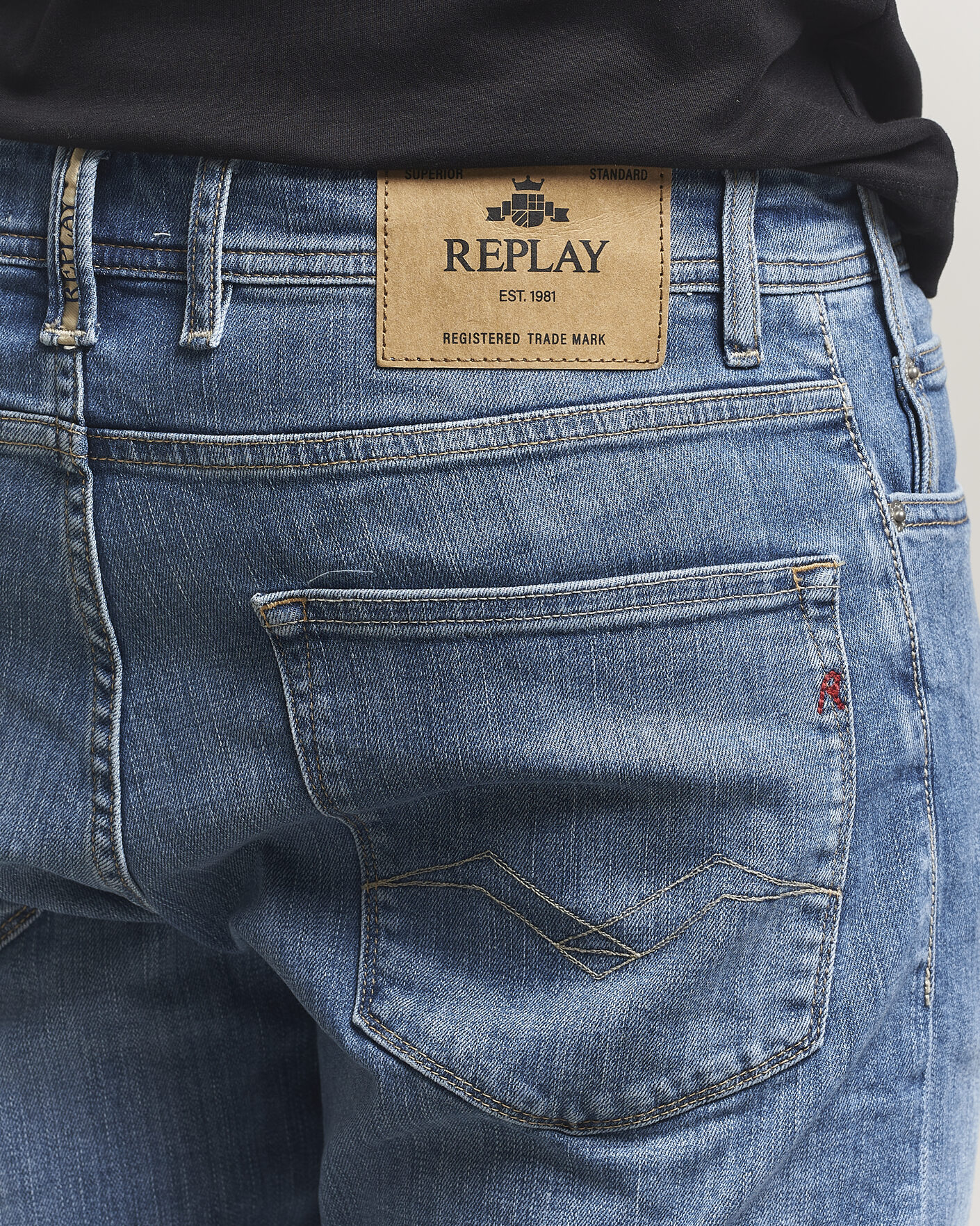 Mies | Shortsit | Replay | RBJ981 Stretch Denim Shorts Light Blue