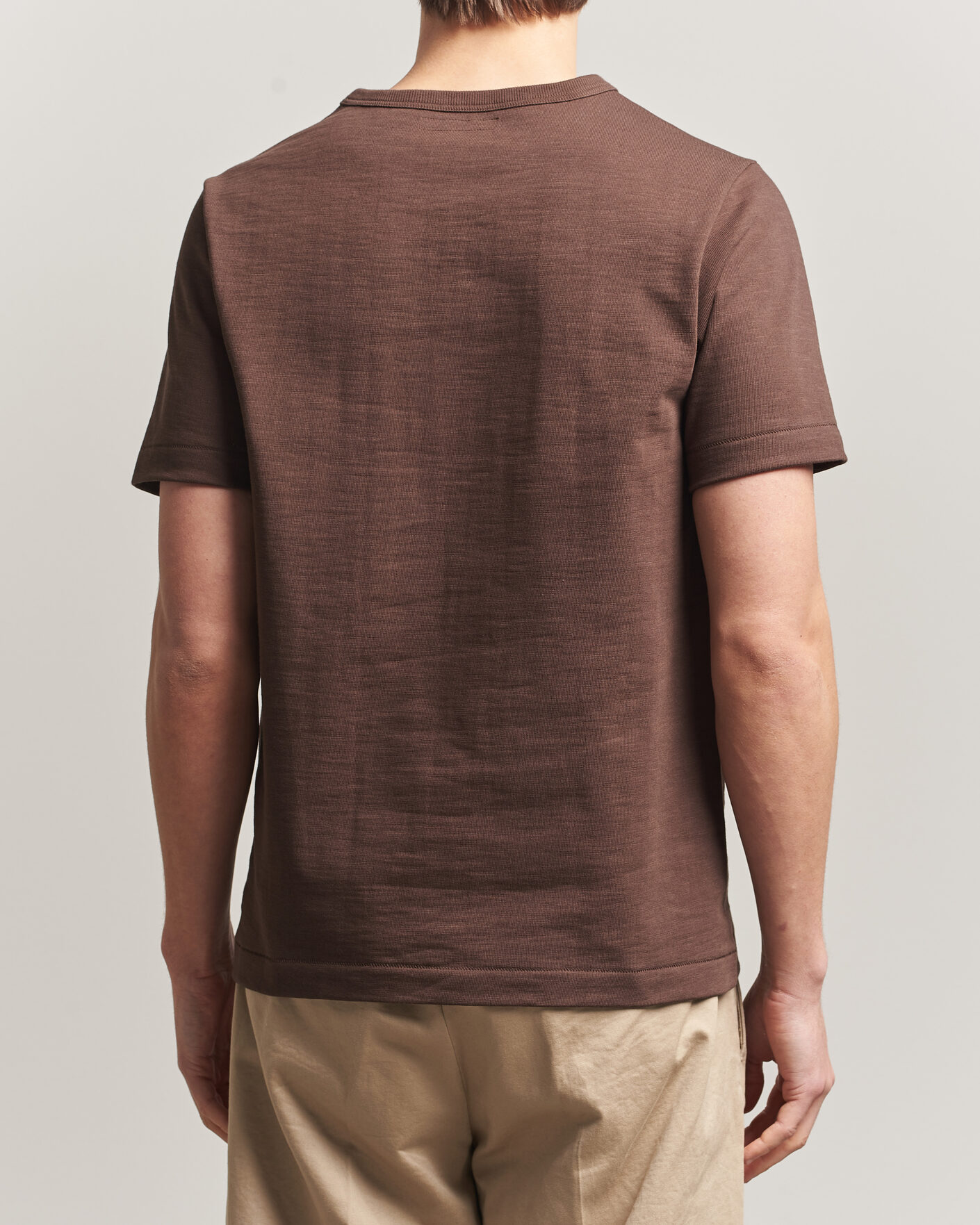 Mies | T-paidat | Merz b. Schwanen | Relaxed Fit Loopwheeled Heavy T-Shirt Chocolate