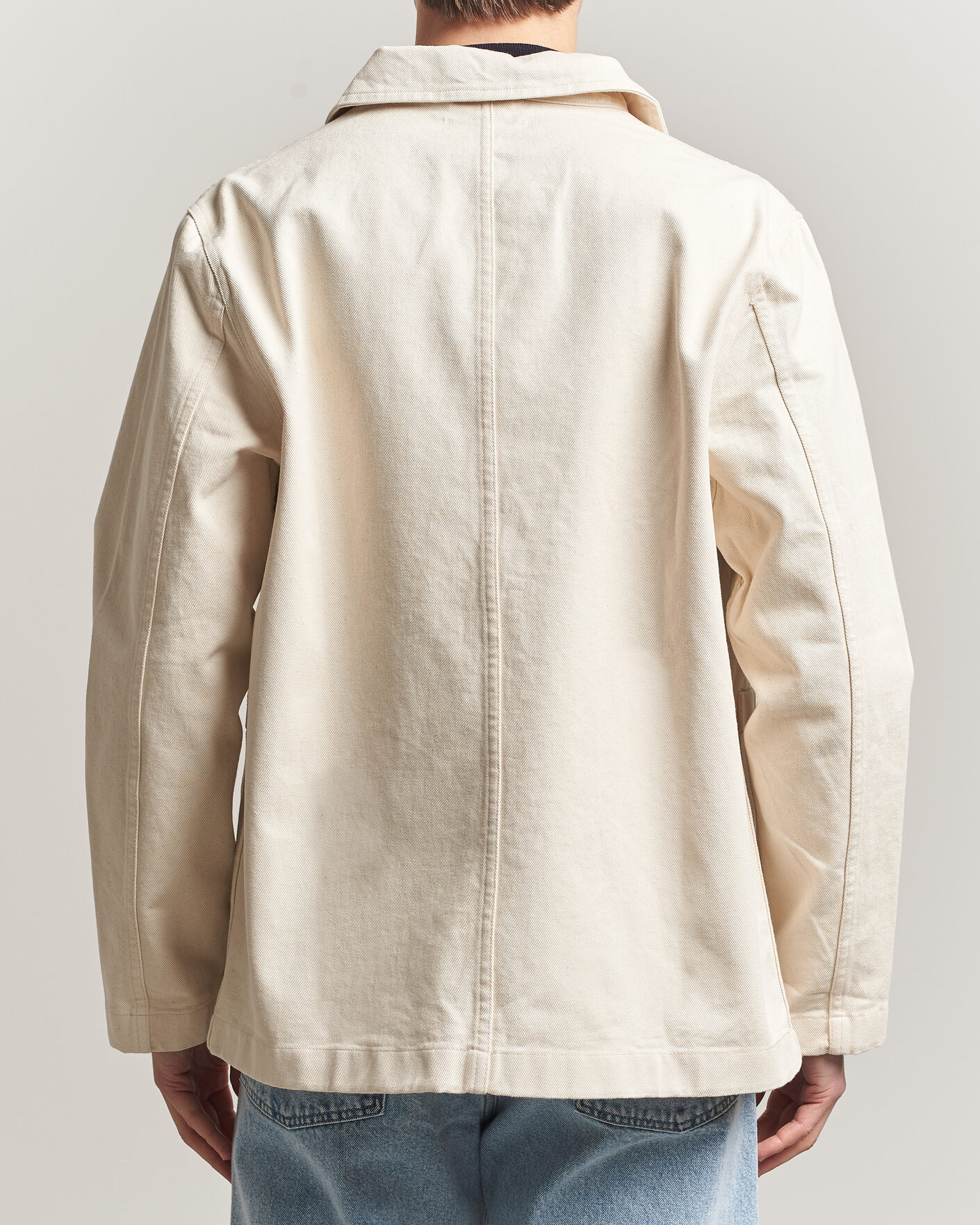 Mies | Kauluspaidat | Merz b. Schwanen | Worker Cotton Twill Overshirt Nature