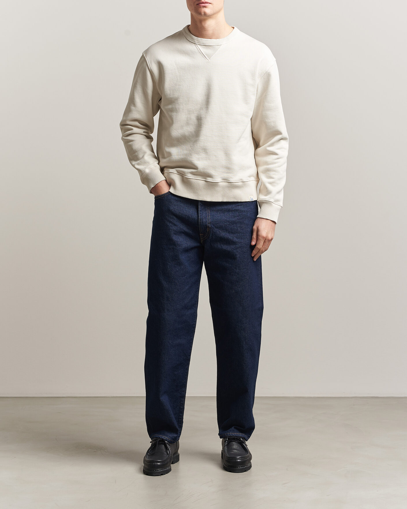 Mies | Puserot | Merz b. Schwanen | Classic Fit Authentic Fleece Sweatshirt Nature