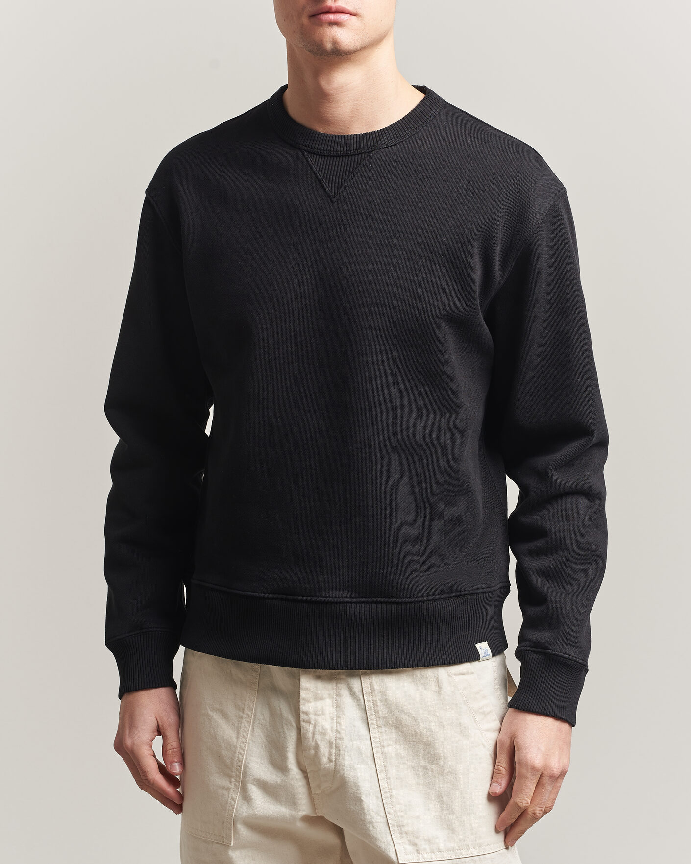 Mies | Puserot | Merz b. Schwanen | Classic Fit Authentic Fleece Sweatshirt Black