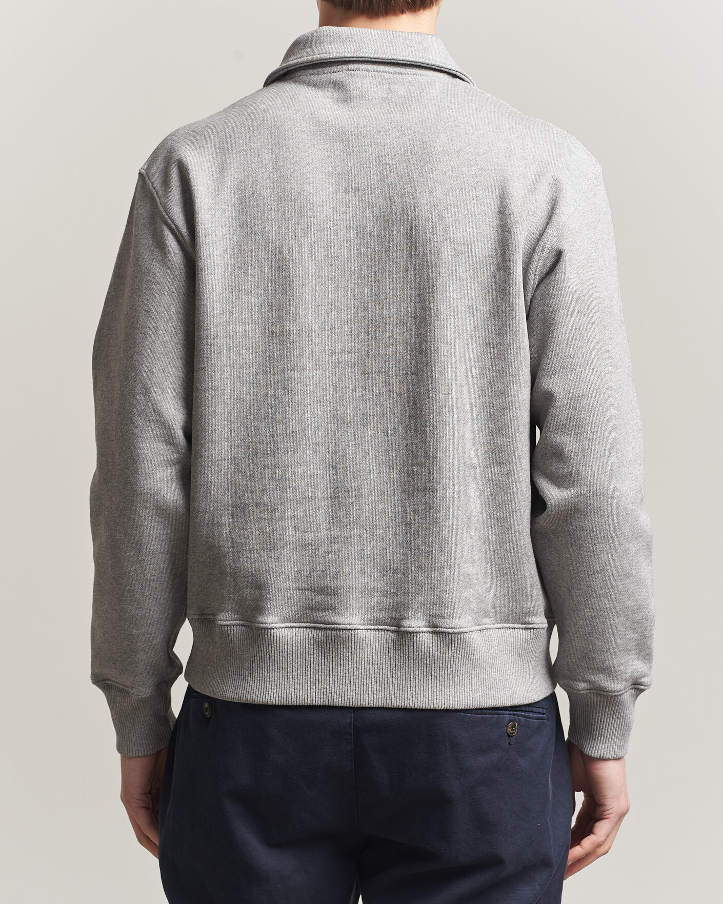 Mies | Puserot | Merz b. Schwanen | Classic Fit Authentic Fleece Half Zip Grey Melange