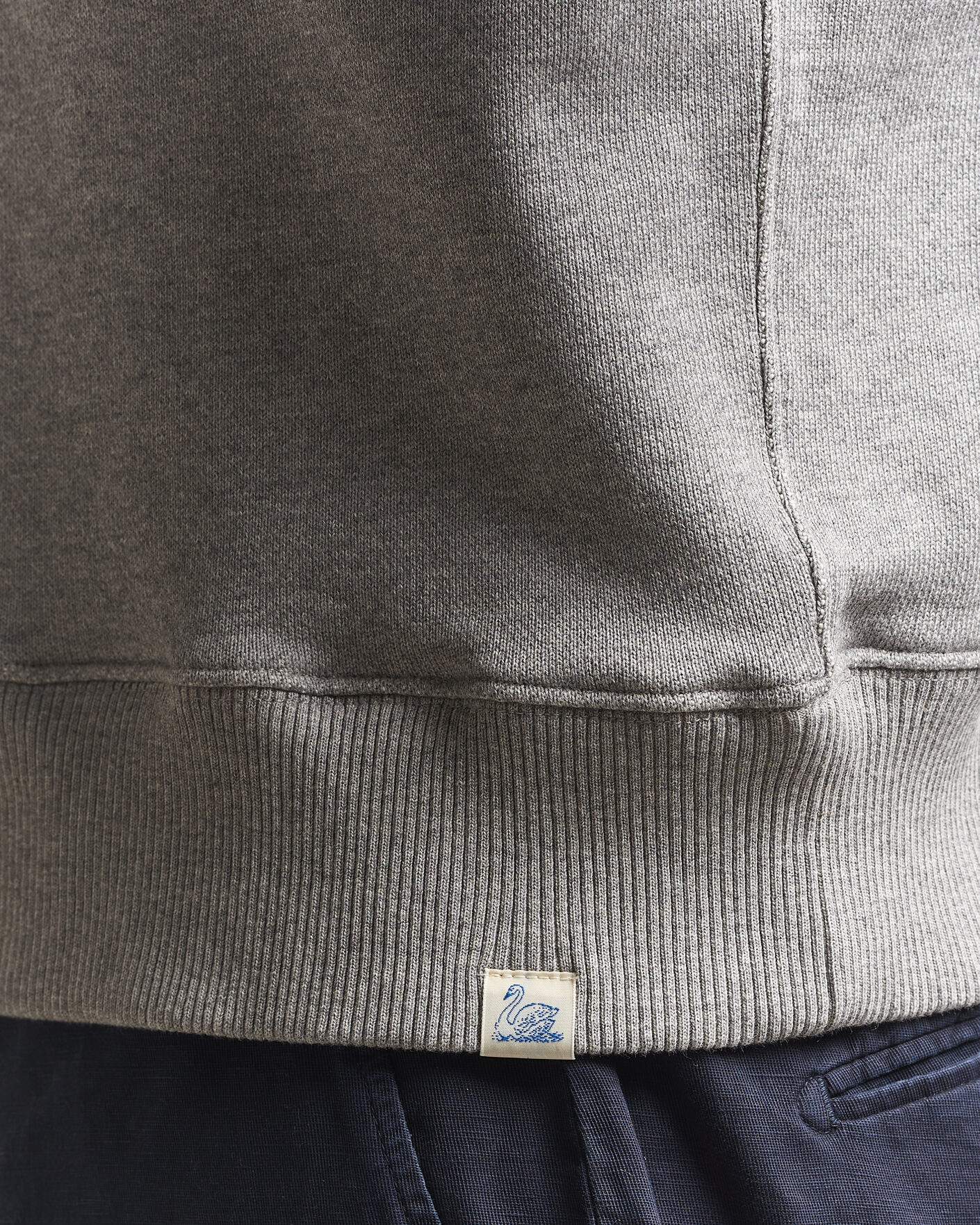 Mies | Puserot | Merz b. Schwanen | Classic Fit Authentic Fleece Half Zip Grey Melange