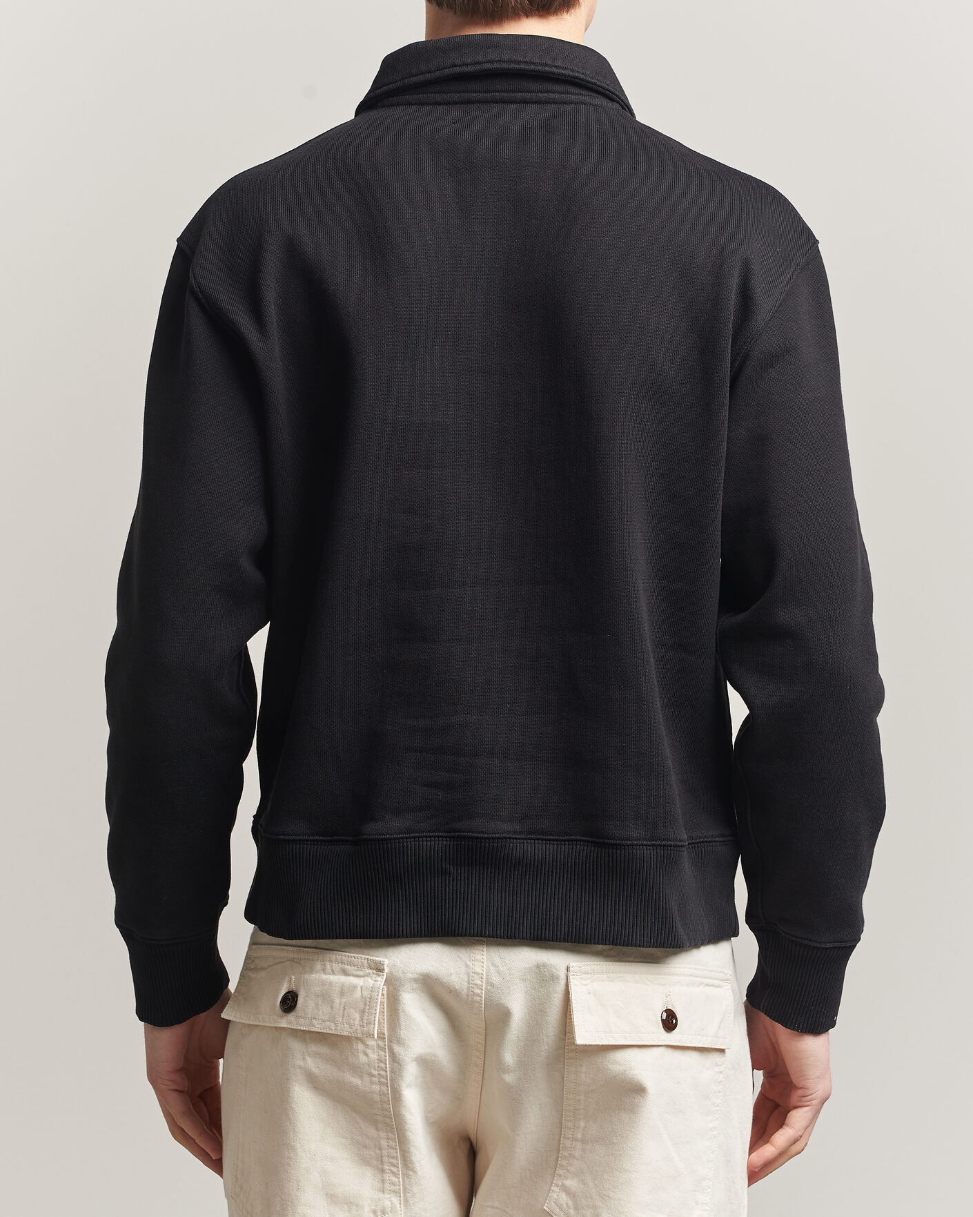 Mies | Puserot | Merz b. Schwanen | Classic Fit Authentic Fleece Half Zip Black