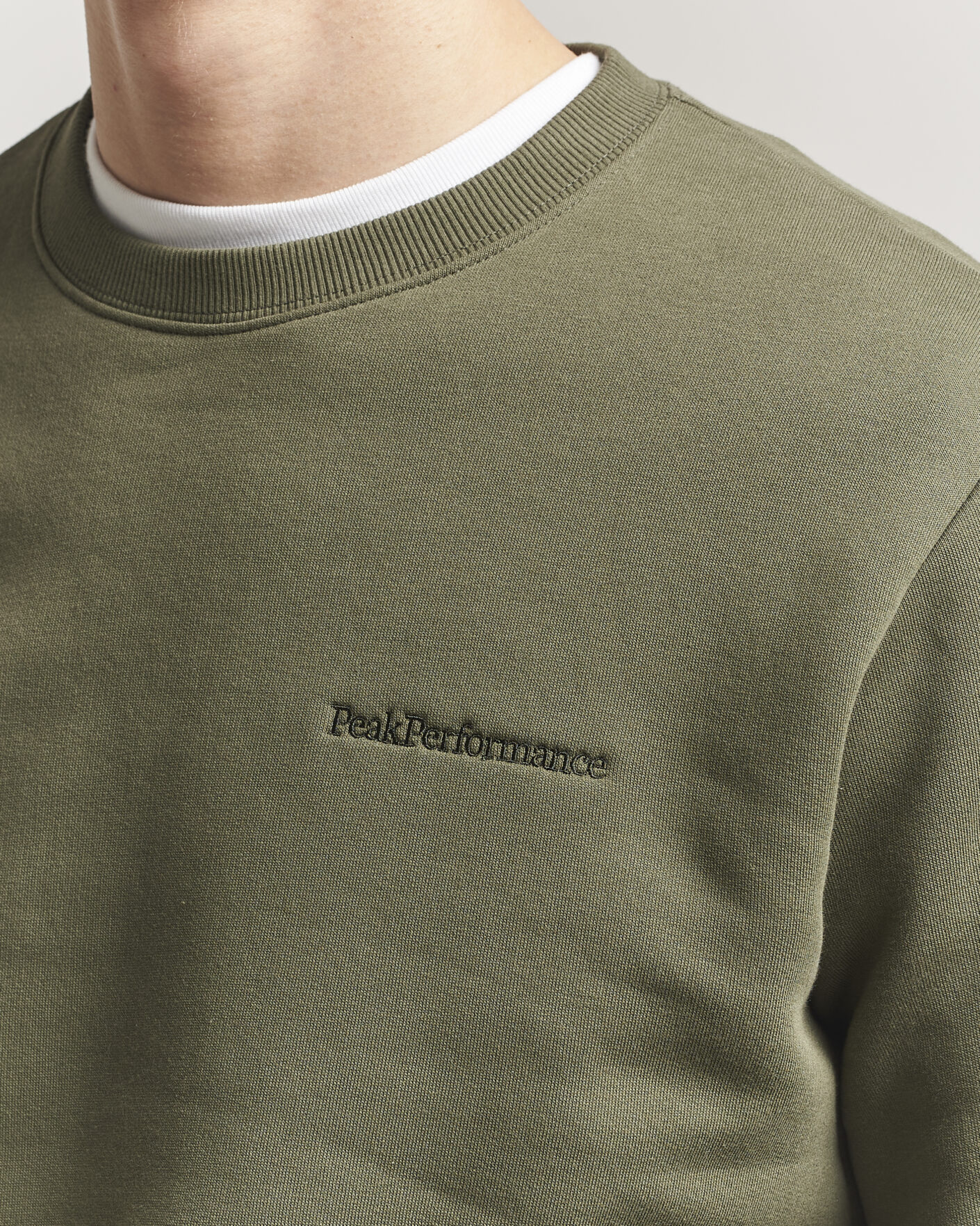 Mies | Puserot | Peak Performance | Original Crew Neck Sweatshirt Pine Needle
