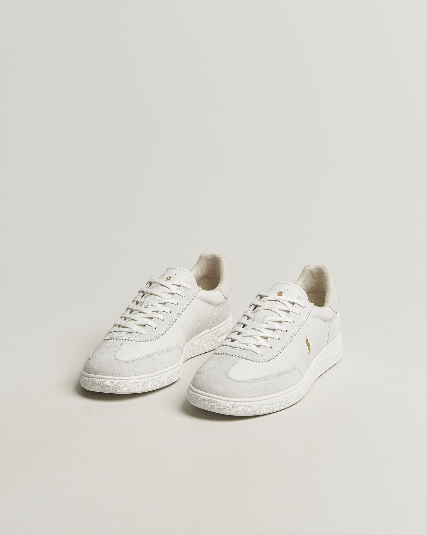 Mies | Tennarit | Polo Ralph Lauren | Bedford Leather/Suede Sneakers Bianco