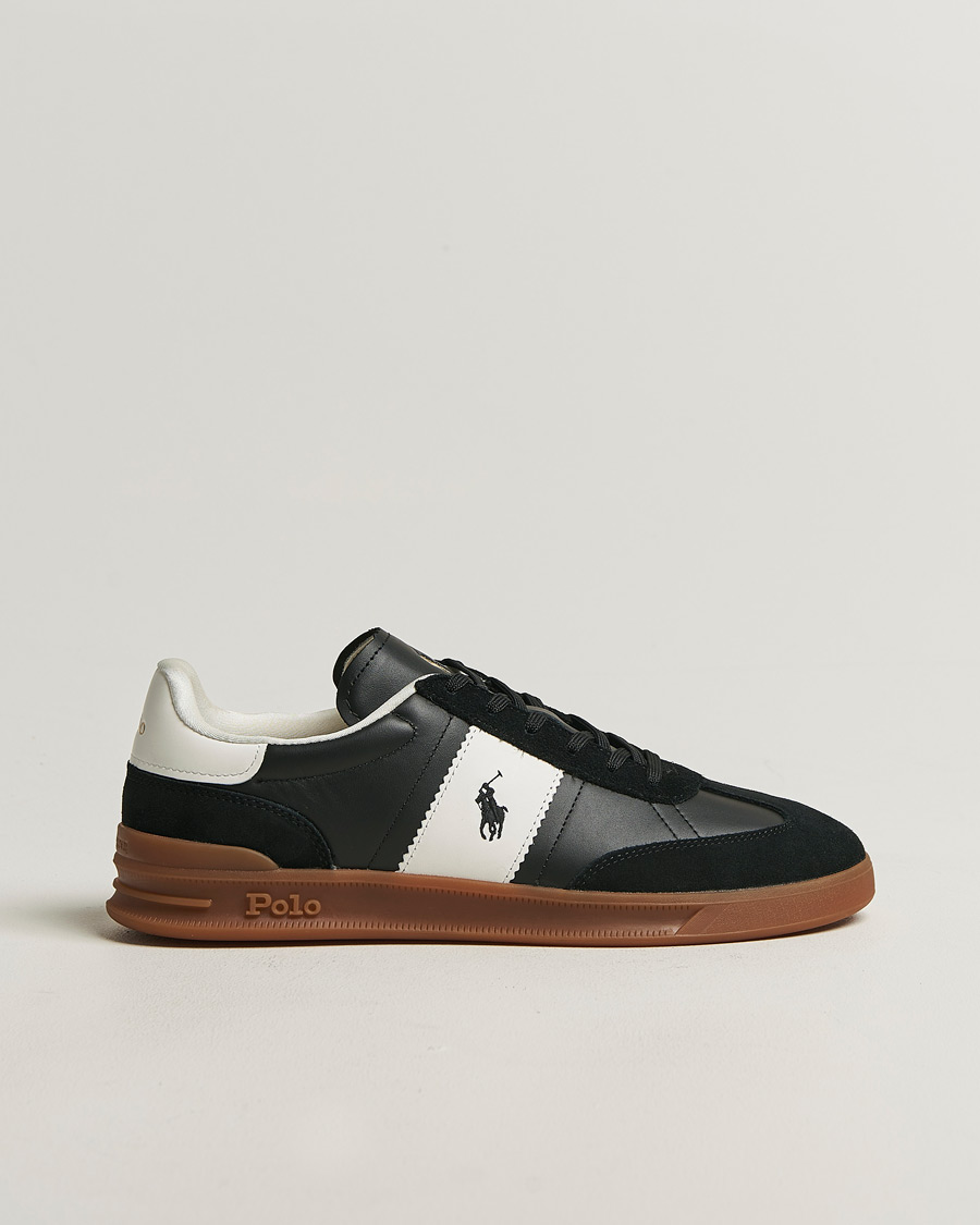 Mies | Tennarit | Polo Ralph Lauren | Aera Leather/Suede Sneakers Black/White