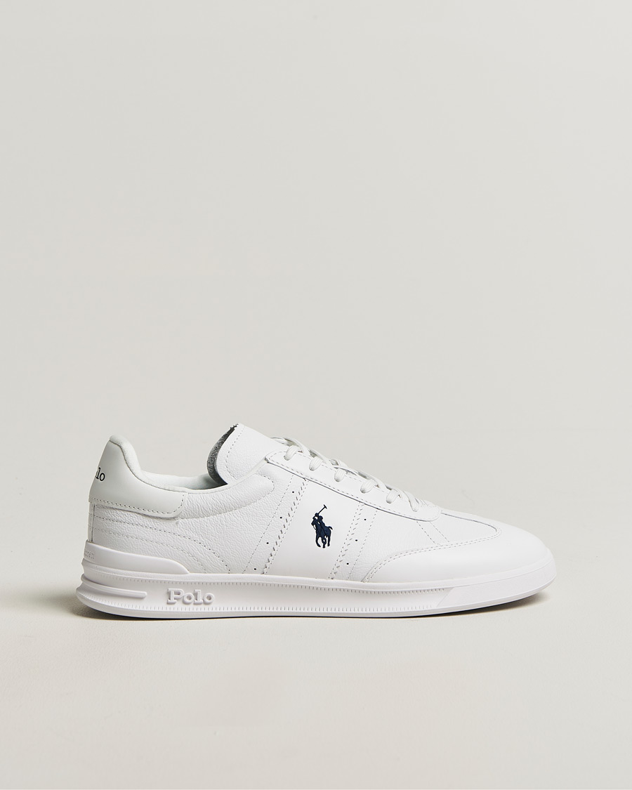 Mies | Tennarit | Polo Ralph Lauren | Aera Grained Leather Sneakers White/Navy