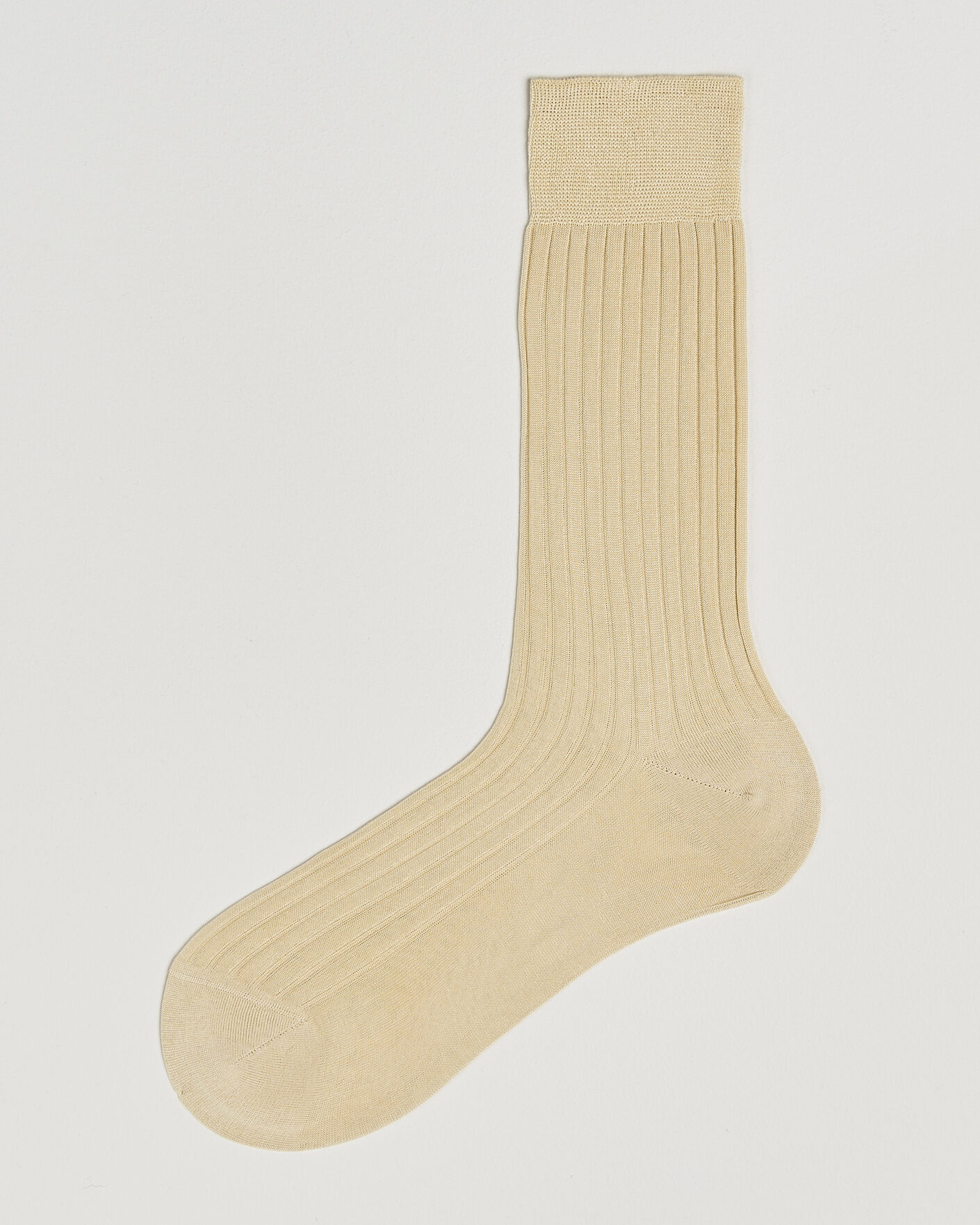 Mies | Alusvaatteet | Bresciani | Cotton Ribbed Short Socks Beige