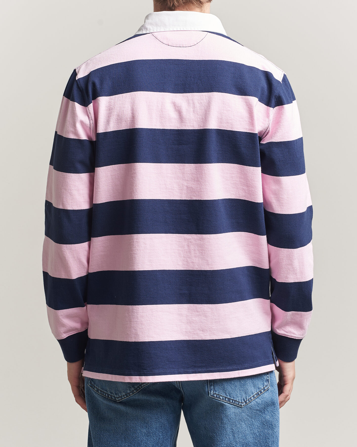 Mies | Puserot | Polo Ralph Lauren | Jersey Striped Rugger Carmel Pink/Newport Navy