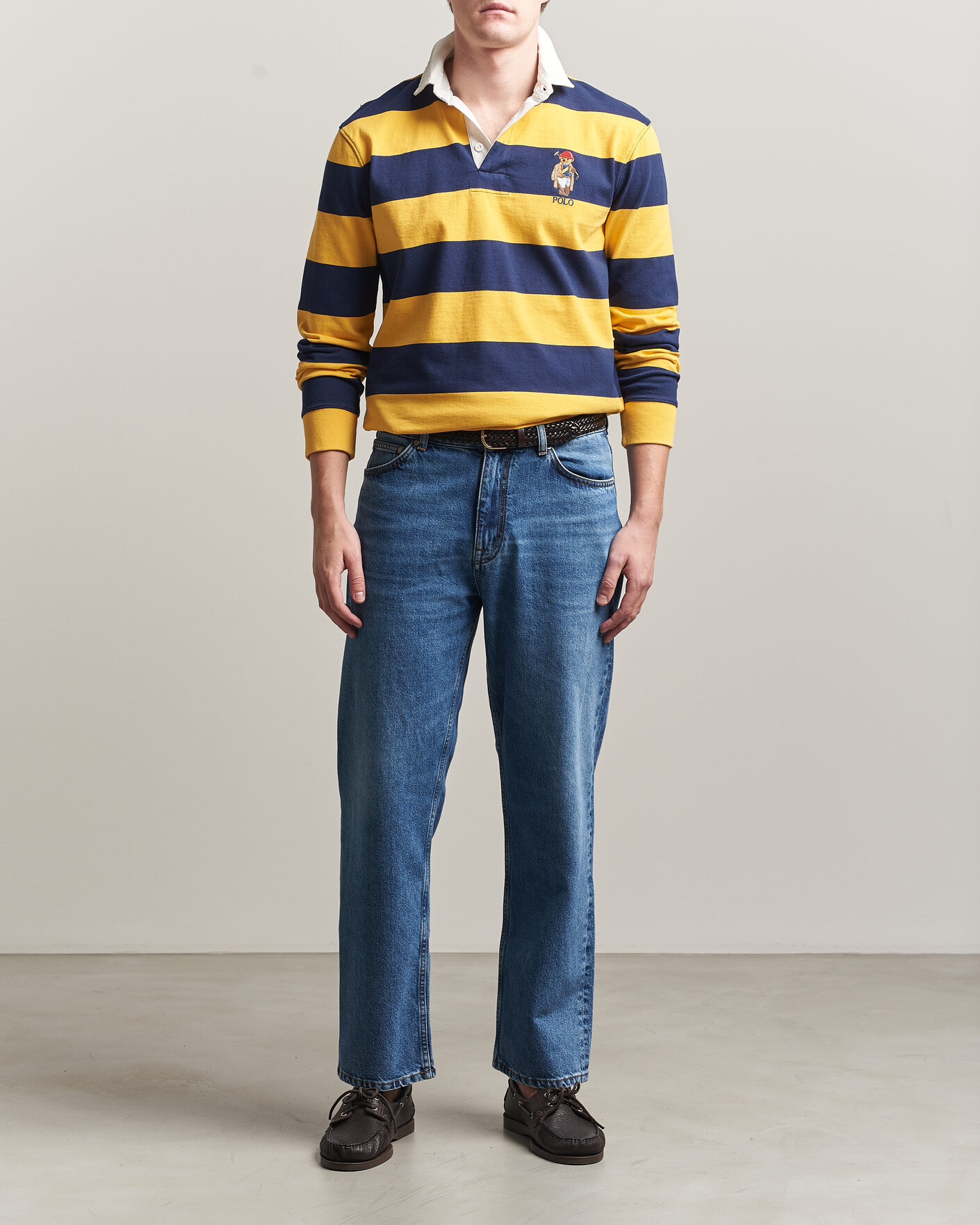 Mies | Puserot | Polo Ralph Lauren | Jersey Striped Rugger Newport Navy/Gold