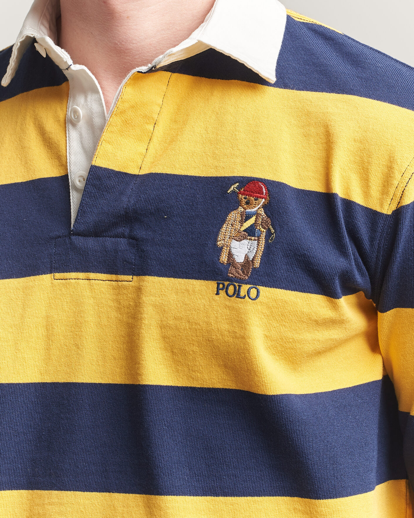 Mies | Puserot | Polo Ralph Lauren | Jersey Striped Rugger Newport Navy/Gold