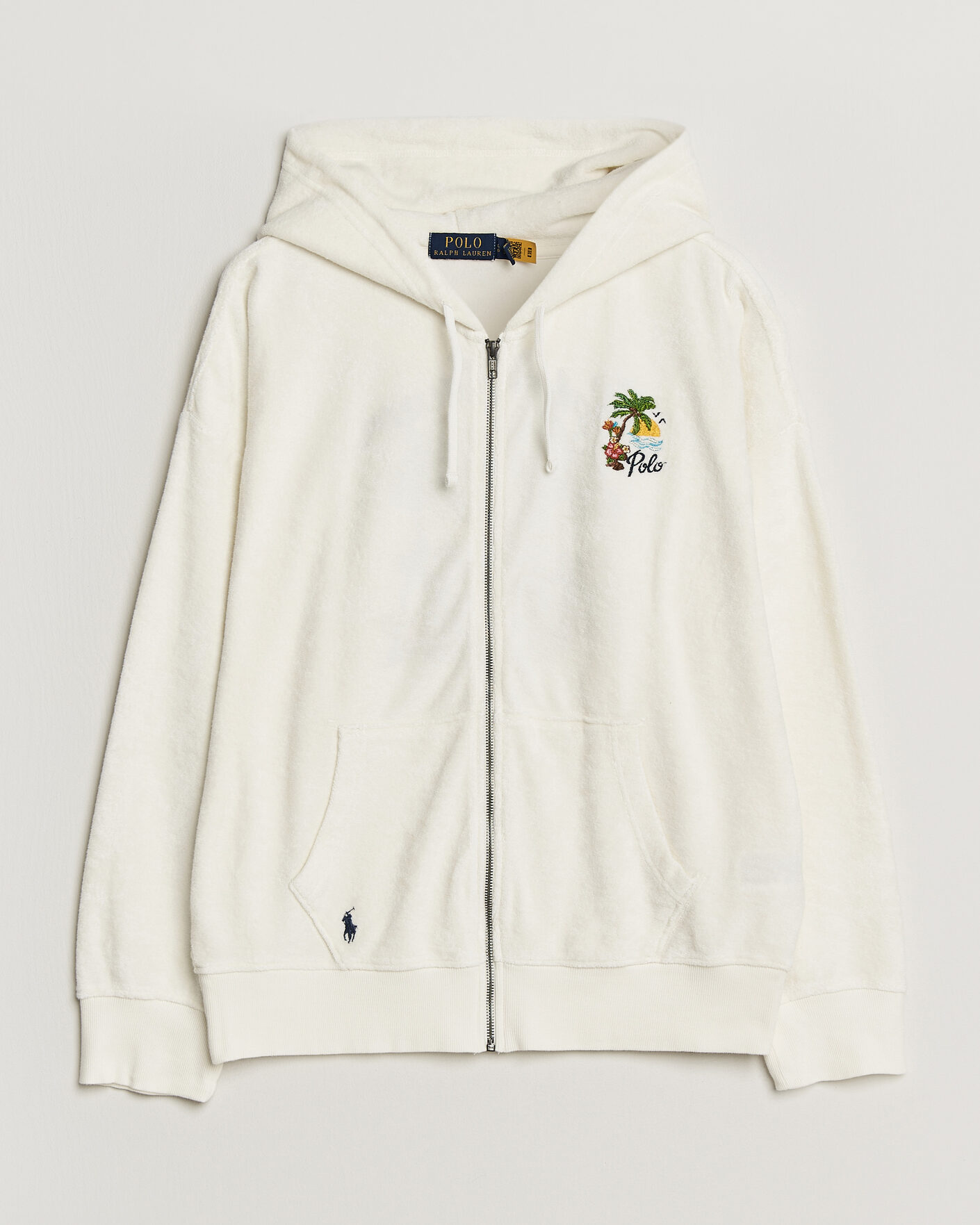 Mies | Puserot | Polo Ralph Lauren | Cotton Terry Printed Full-Zip Hoodie Nevis