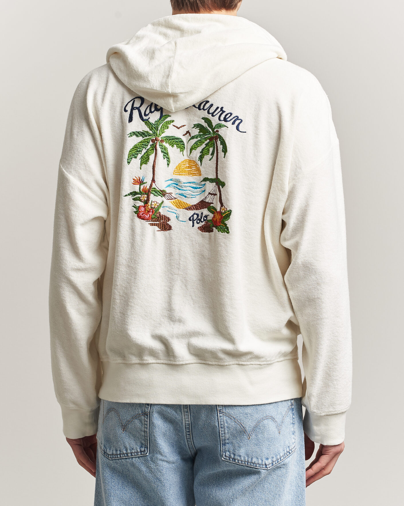 Mies | Puserot | Polo Ralph Lauren | Cotton Terry Printed Full-Zip Hoodie Nevis