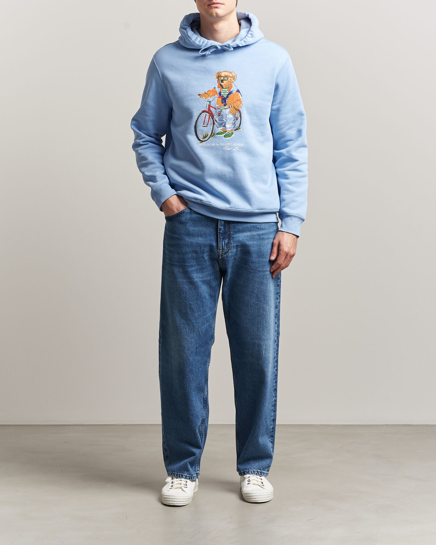 Mies | Puserot | Polo Ralph Lauren | Fleece Bear Hoodie Austin Blue