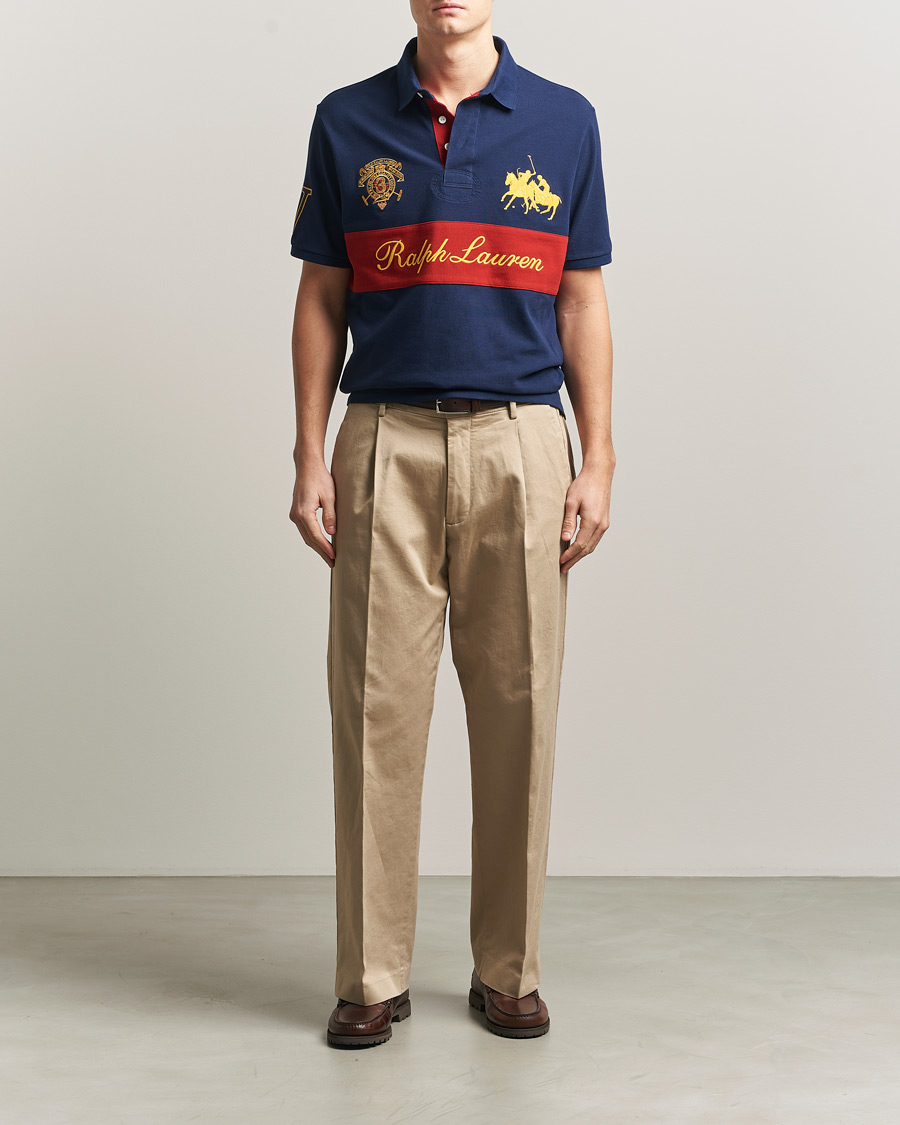 Mies | Pikeet | Polo Ralph Lauren | Block Striped Polo Newport Navy