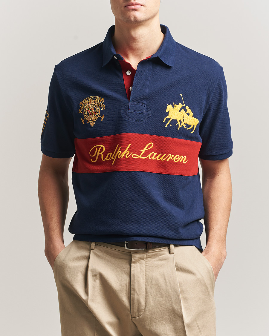 Mies | Pikeet | Polo Ralph Lauren | Block Striped Polo Newport Navy