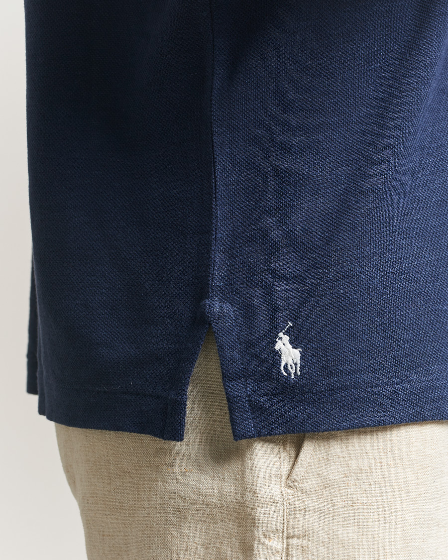 Mies | Pikeet | Polo Ralph Lauren | Long Sleeve Linen Polo Newport Navy