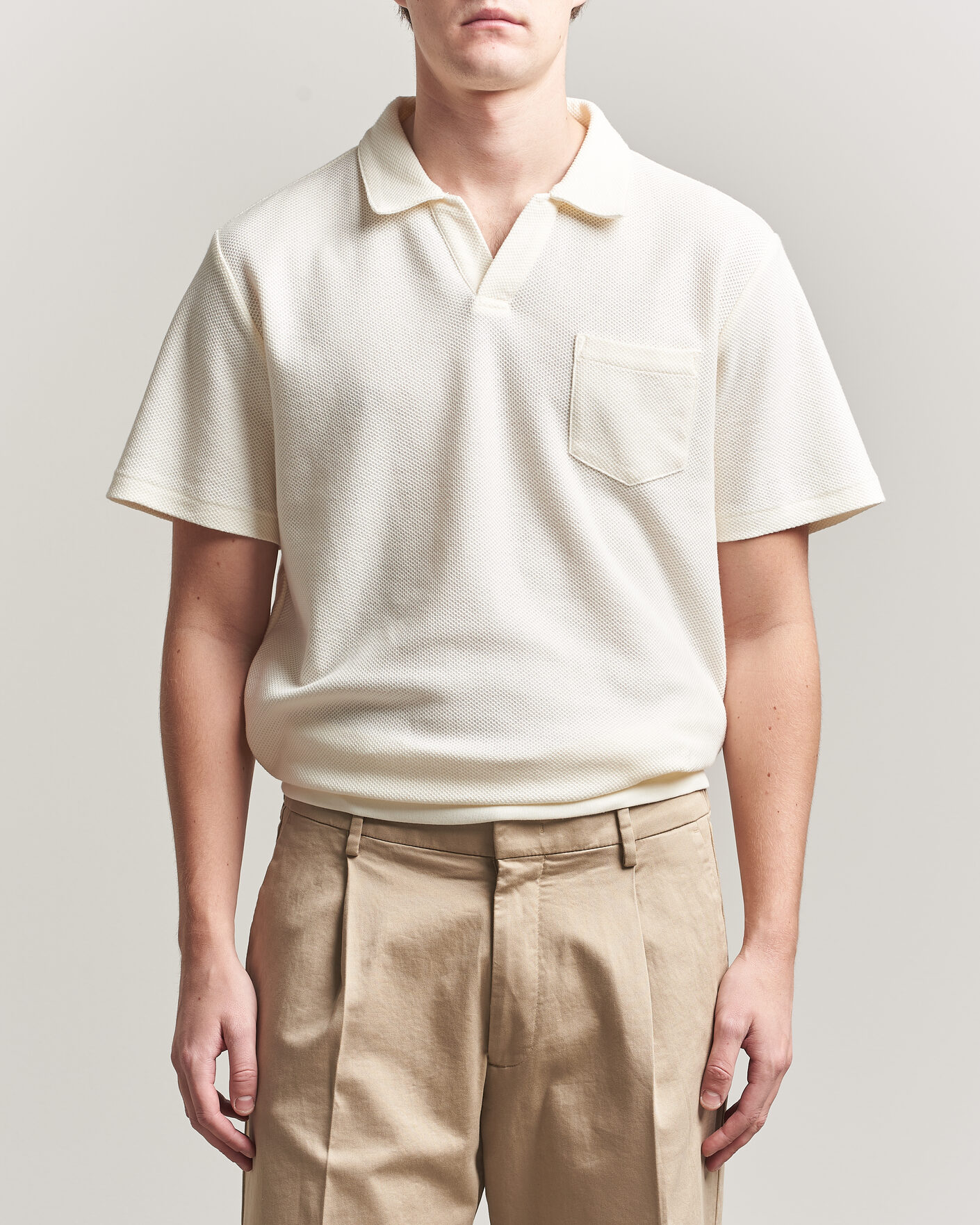 Mies | Pikeet | Polo Ralph Lauren | Knitted Polo Pale Cream