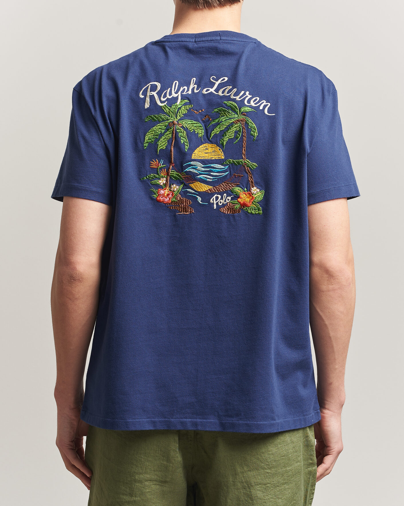 Mies | T-paidat | Polo Ralph Lauren | Jersey Printed T-Shirt Dark Cobalt