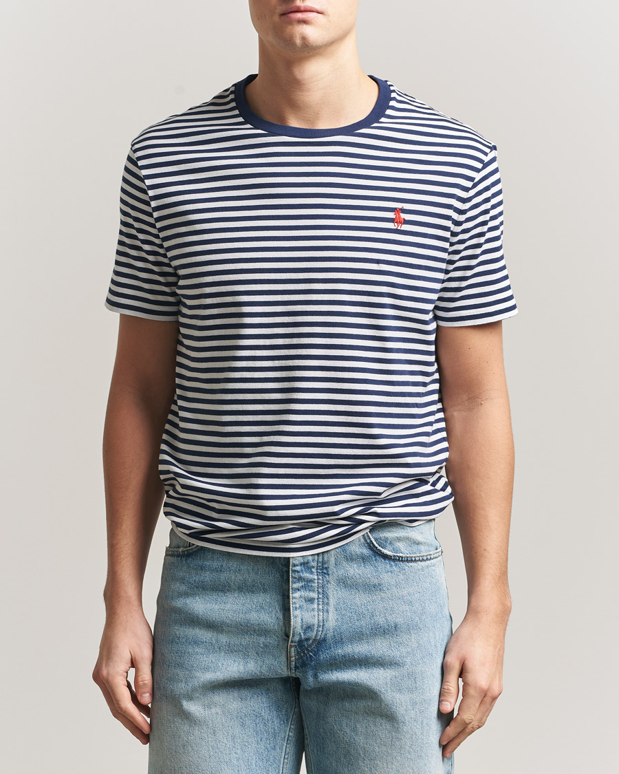 Mies | T-paidat | Polo Ralph Lauren | Crew Neck Striped T-Shirt Newport Navy/White