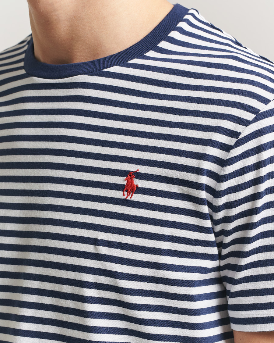 Mies | T-paidat | Polo Ralph Lauren | Crew Neck Striped T-Shirt Newport Navy/White