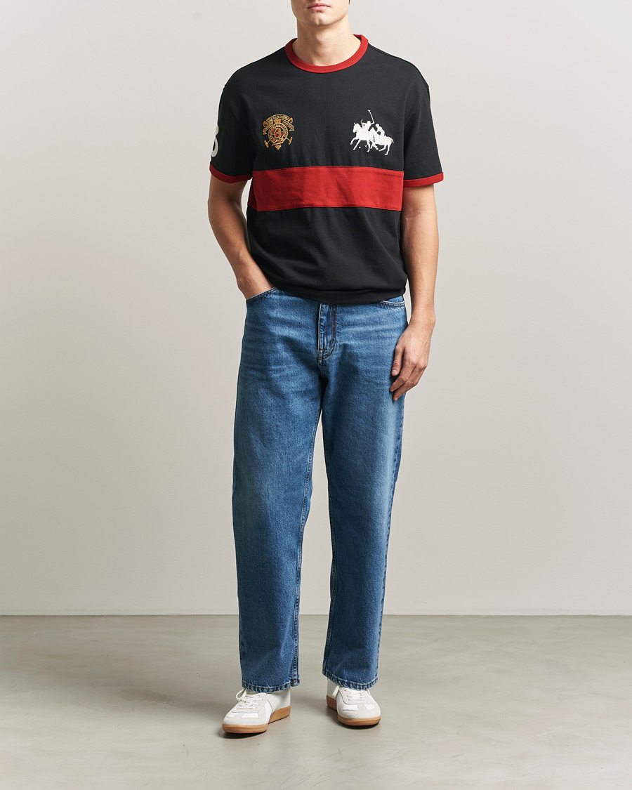 Mies | T-paidat | Polo Ralph Lauren | Jersey Logo T-Shirt Polo Black/Sweet Tomato