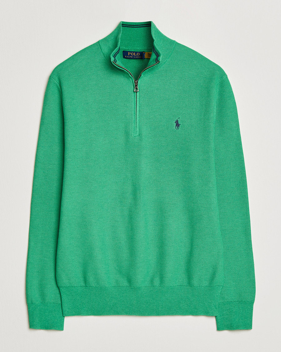 Mies | Puserot | Polo Ralph Lauren | Textured Half Zip Palm Green Heather