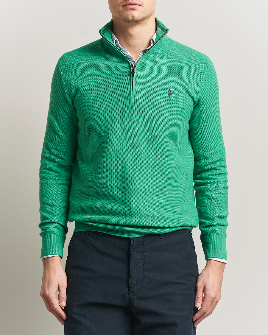 Mies | Puserot | Polo Ralph Lauren | Textured Half Zip Palm Green Heather