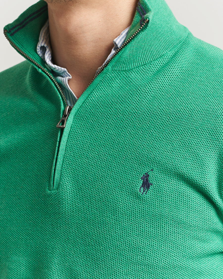 Mies | Puserot | Polo Ralph Lauren | Textured Half Zip Palm Green Heather